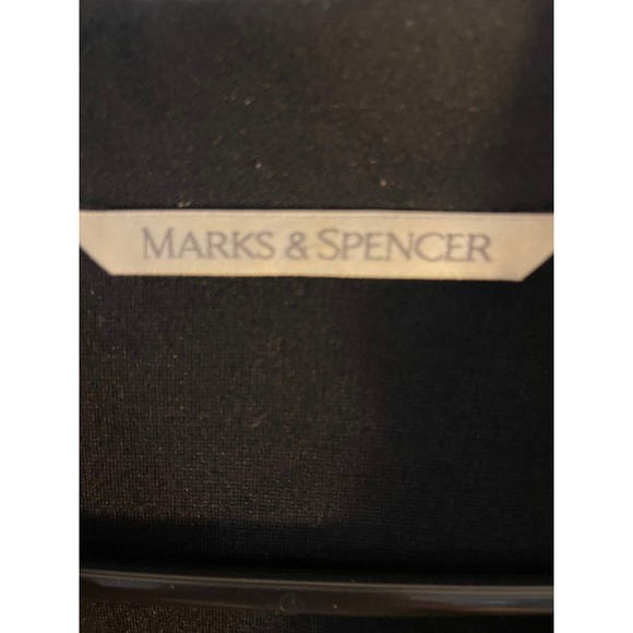 Marks & Spencer Black Zip Up Jacket Size 12 UK 14 Ponte Knit Blazer Professional - Picture 3 of 10